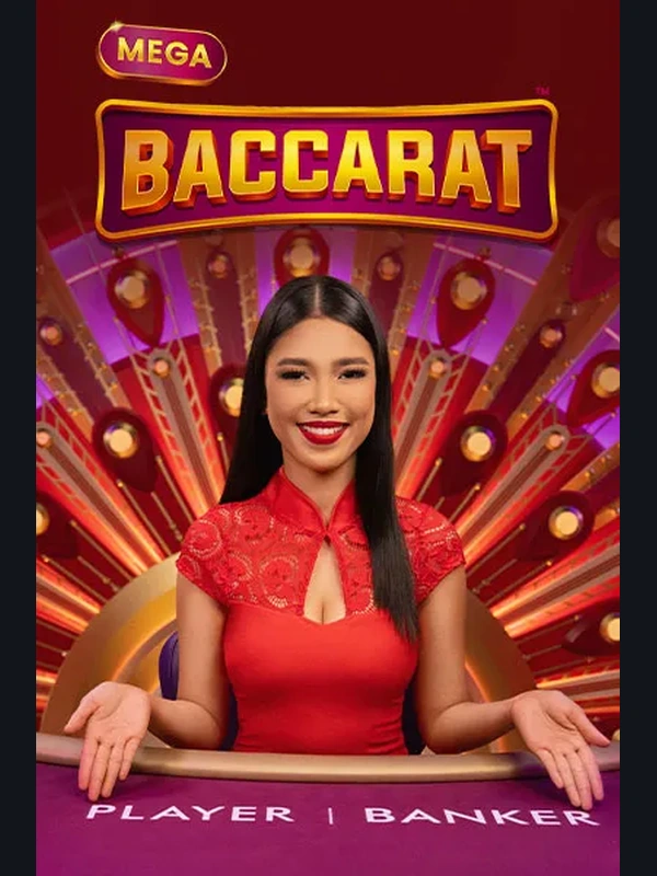 Mega Baccarat live game at Rabona Casino